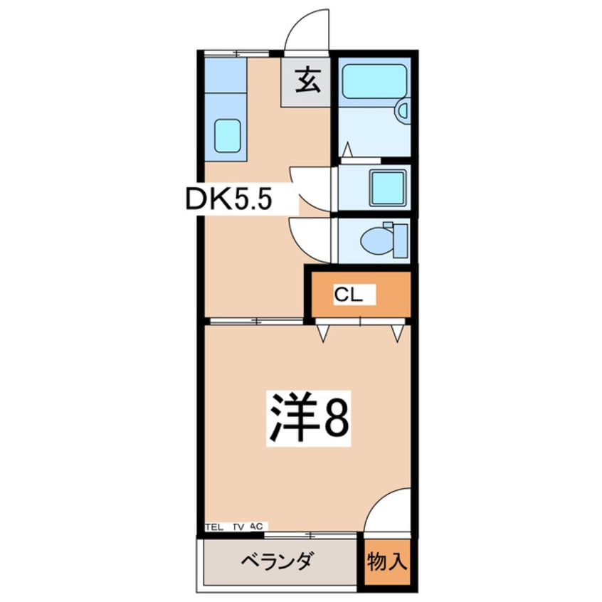 間取図 奥羽本線・山形線/米沢駅 車移動　4分2.6km 2階 築31年