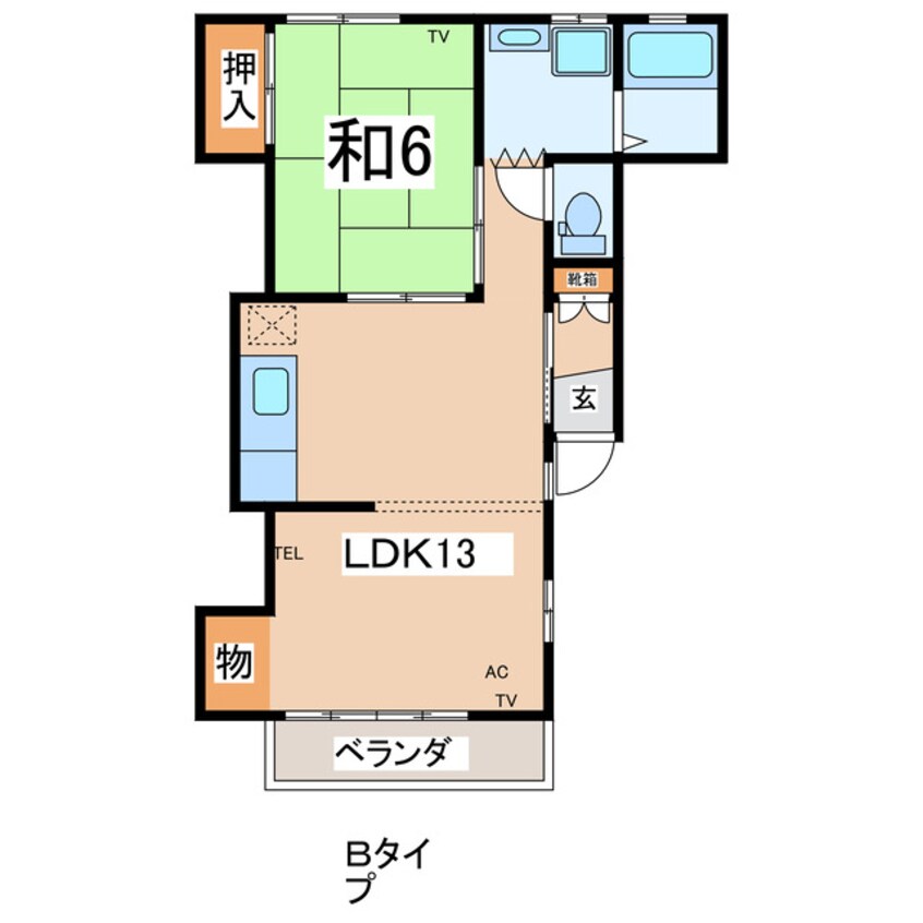 間取図 サンテラス米沢Ｂ