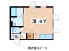 サンテラス花沢 1Rの間取り