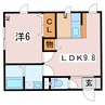 ピュアフラワーＡ 1LDKの間取り