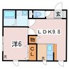 ピュアフラワーB 1LDKの間取り