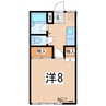 コーポサンライズ 1Kの間取り