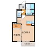 メゾンHANAZAWA 1LDKの間取り