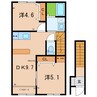 プリメール 2DKの間取り