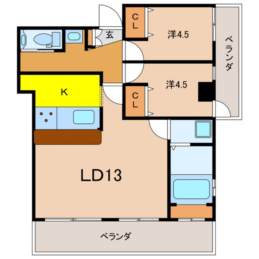 間取図 ヴェルフェリーク金池Ⅰ