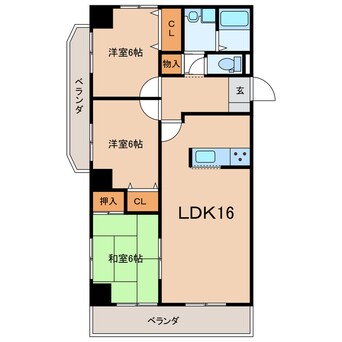 間取図 ヴェルフェリーク金池Ⅰ