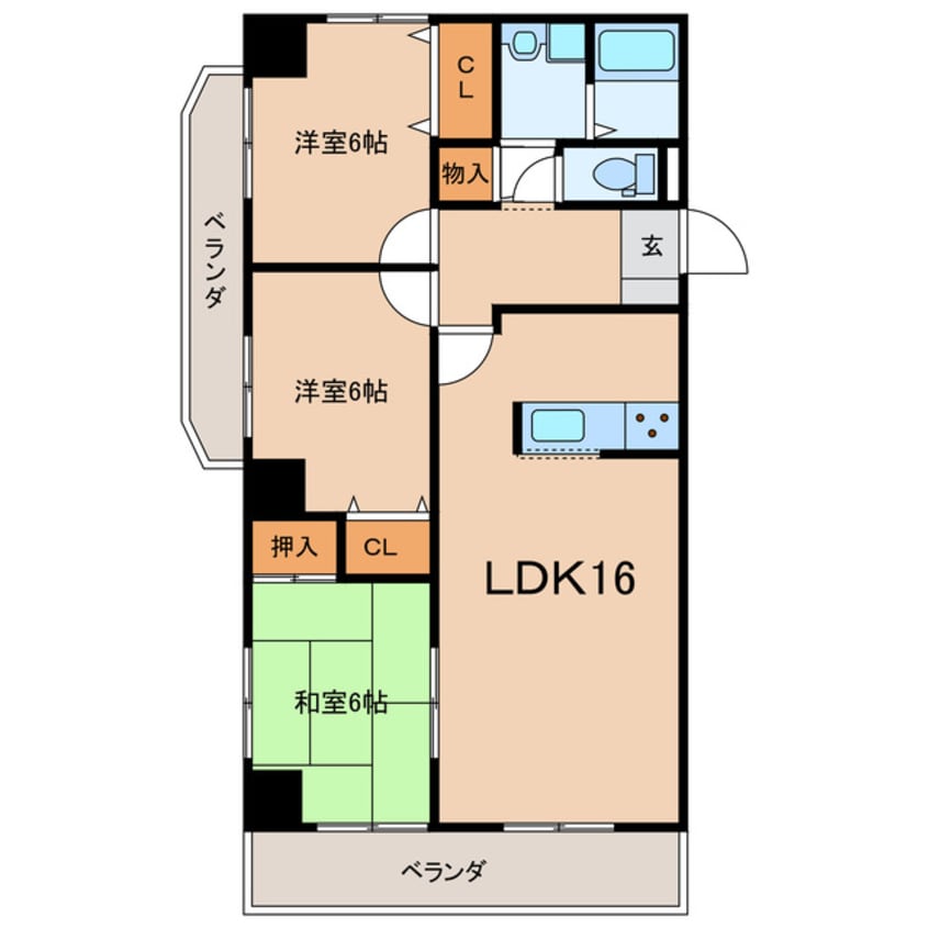 間取図 ヴェルフェリーク金池Ⅰ