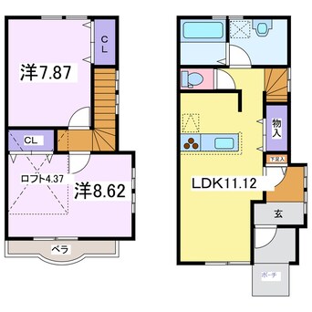 間取図 タウンハウス椿Ｓ