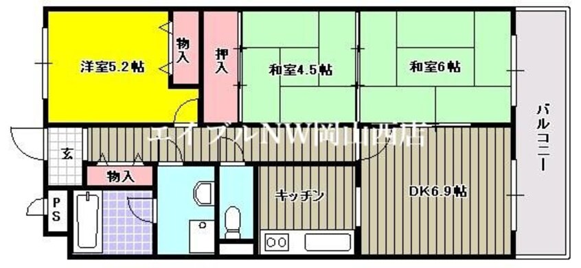 間取図 スカール富田公園