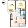 サンハイツ・ファインフェロー 2DKの間取り