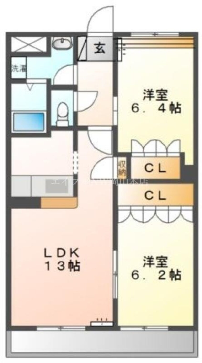 間取図 ＢＬＵＥ　ＴＥＲＲＡ