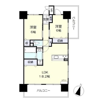 間取図 アルファライフ岡山駅南