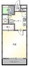 アークヒルズ西古松 1Kの間取り