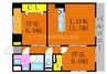 グランスクエア岡山駅西 2LDKの間取り