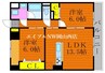 グランスクエア岡山駅西 2LDKの間取り