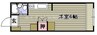 コーポひたち 1Kの間取り