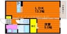 New Oak Ａ棟 1LDKの間取り