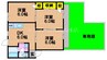 笹ケ瀬バークレイD 3DKの間取り