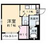 アンシャンテ 1Kの間取り