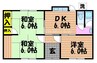 富田戸建　２ 3DKの間取り