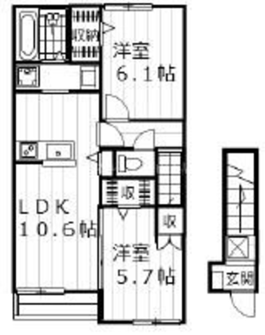 間取図 エルメゾン久米