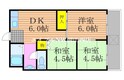 泉田パレスB棟の間取図