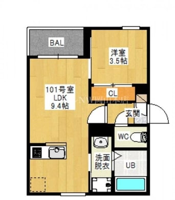 間取図 REGALEST 岡山駅西