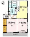 レコルト福田　Ⅱ 2DKの間取り