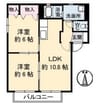 THRIVE FUKUHAMA　Ａ棟 2LDKの間取り