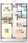 Ｆｉｒｓｔ．Ｖｉｌｌａ 2LDKの間取り
