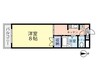 プレールコート 1Kの間取り