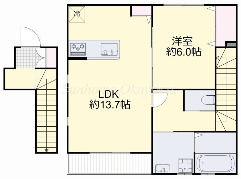 間取図 メゾンｙａｓｕｉ　B