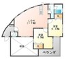 カーサ　スタチオーネ 2LDKの間取り