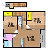 プティシュシュ福富 2LDKの間取り
