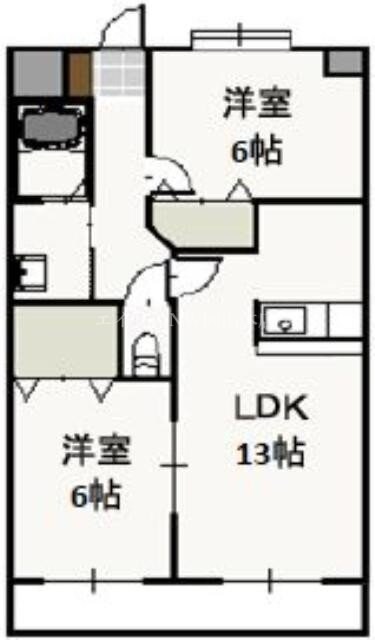 間取り図 プレジール奥田