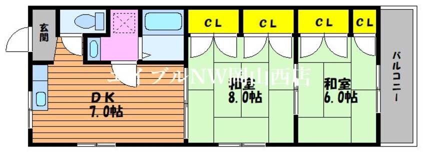 間取図 サウスウエスト