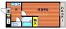 フローラ伊島 1Kの間取り