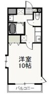 West Court　Ｂ 1Kの間取り