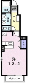 ラ・フォンテ　Ｂ 1Rの間取り