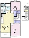 メゾン山水 2LDKの間取り