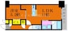 South in 西市 1LDKの間取り