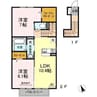 サウスアヴェニュー 2LDKの間取り