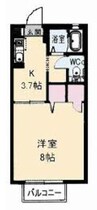 シャーメゾンスイート　B棟 1Kの間取り