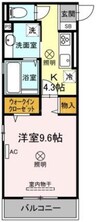 イルクオーレ 1Kの間取り