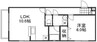 ガスパール 1LDKの間取り