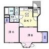 クレストール青江Ｂ 2DKの間取り