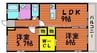 アネシス円山B 2DKの間取り