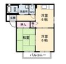 バリュージュ七日市　Ｃ棟 2DKの間取り