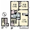 アンビシア　A棟 2LDKの間取り