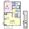 カサブランカ　Ａ－Ⅰ 1LDKの間取り